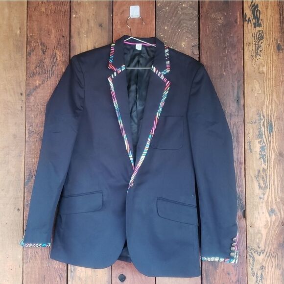 Matthew Williamson For H&M Blue Blazer Jacket - Picture 1 of 15
